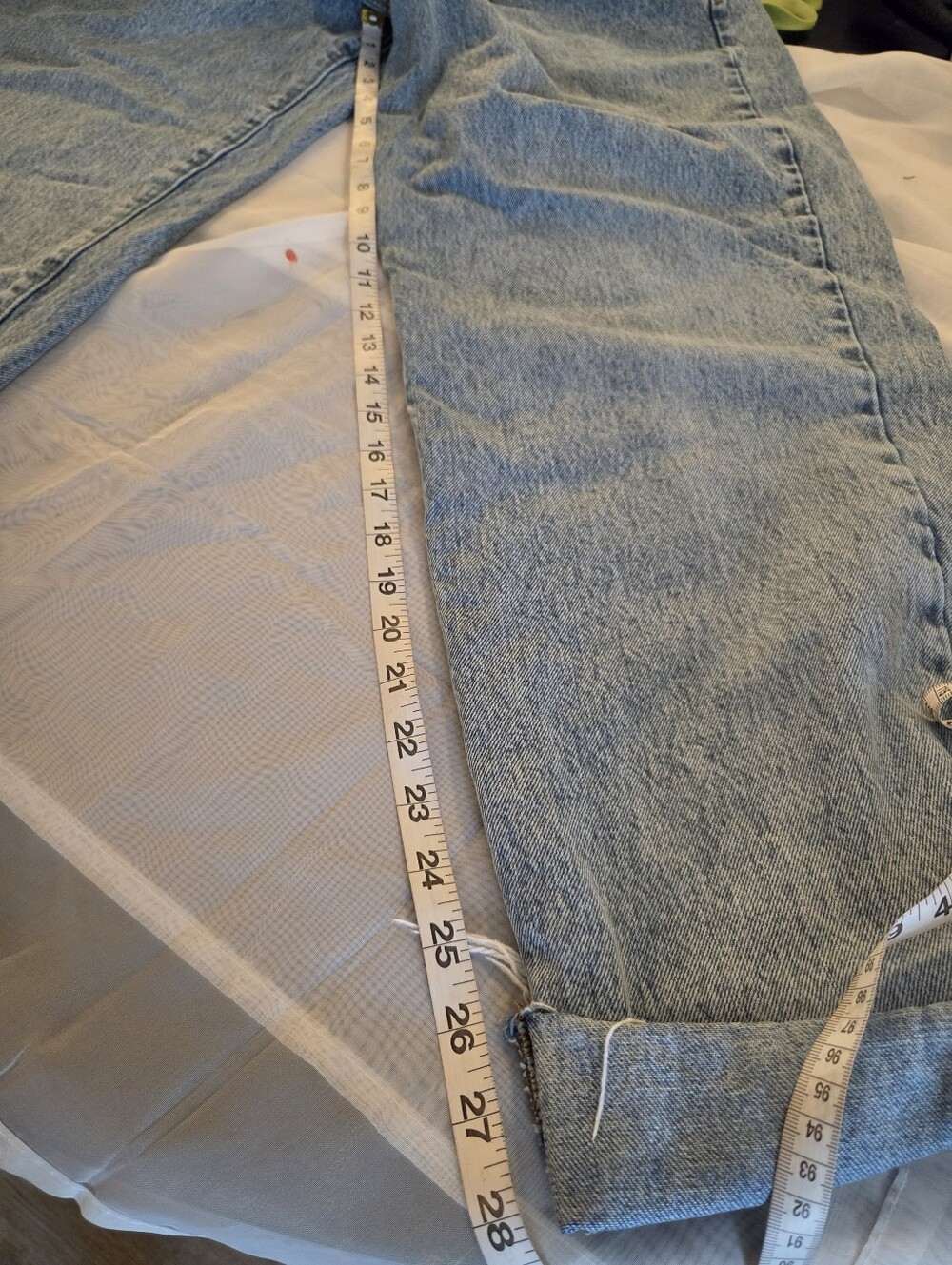 Good American Good 90's Loose Jeans High Rise Baggy Raw Hem Eco Cotton, 10/30 - Picture 7 of 15